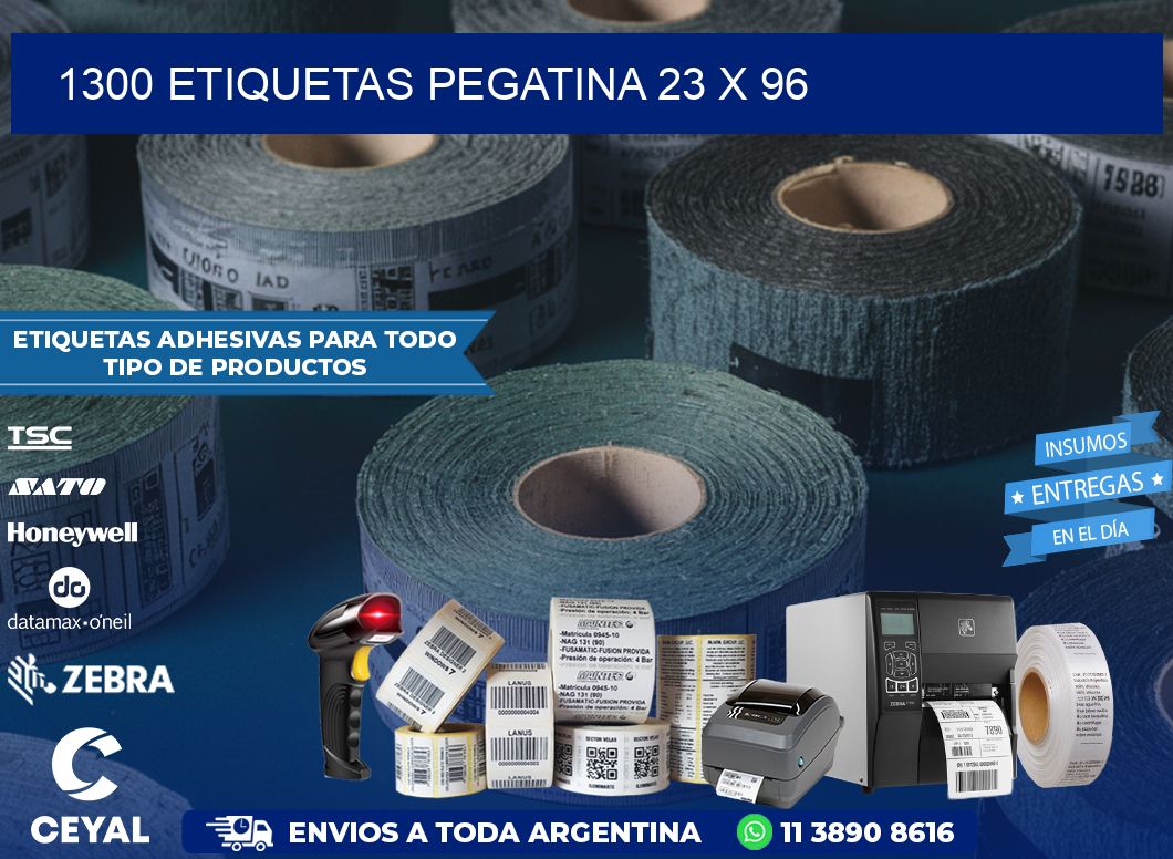 1300 ETIQUETAS PEGATINA 23 x 96