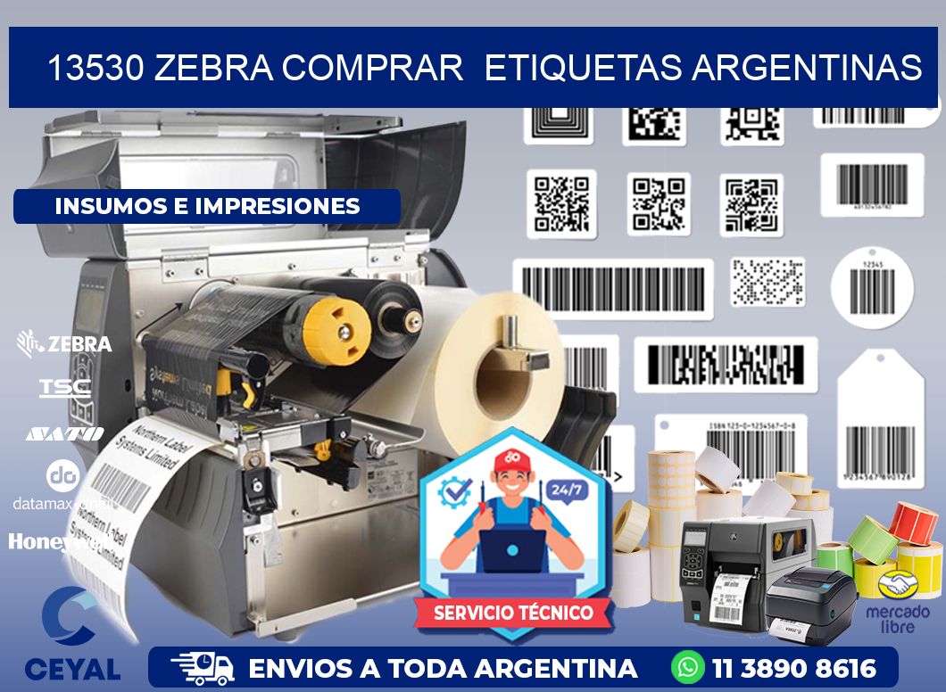 13530 ZEBRA COMPRAR  ETIQUETAS ARGENTINAS