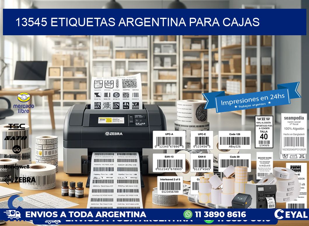 13545 ETIQUETAS ARGENTINA PARA CAJAS