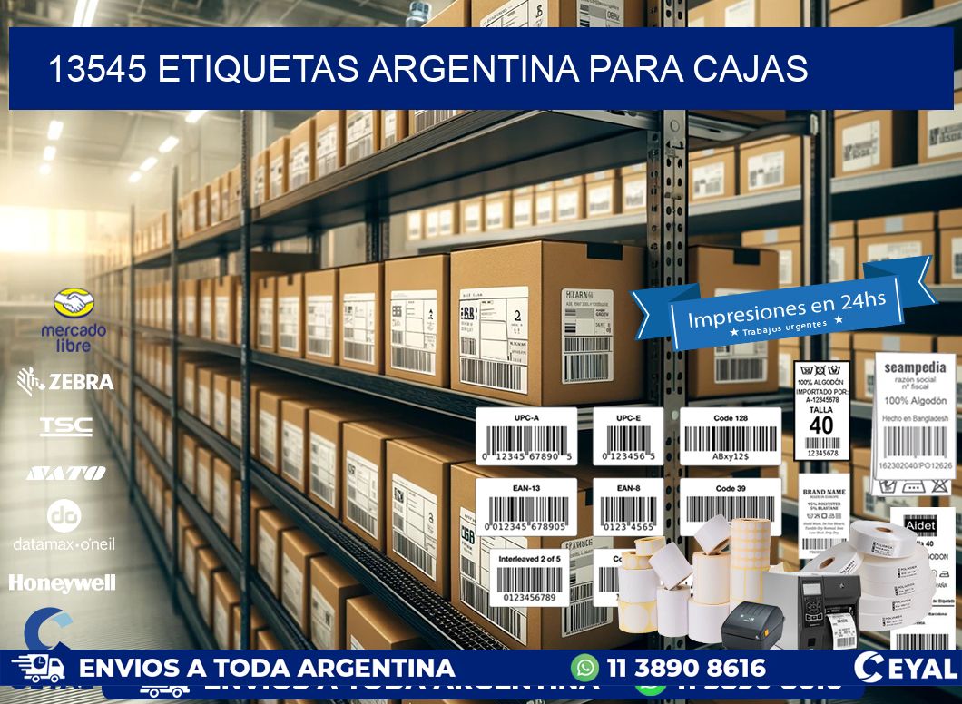 13545 ETIQUETAS ARGENTINA PARA CAJAS