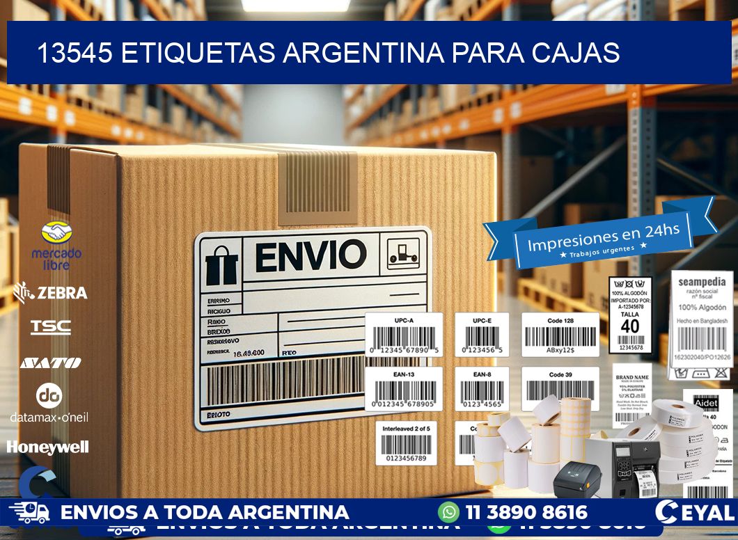 13545 ETIQUETAS ARGENTINA PARA CAJAS