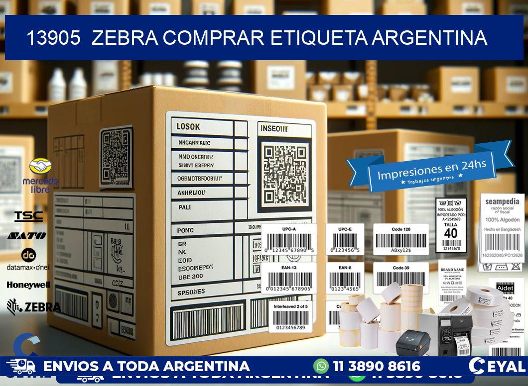 13905  ZEBRA COMPRAR ETIQUETA ARGENTINA