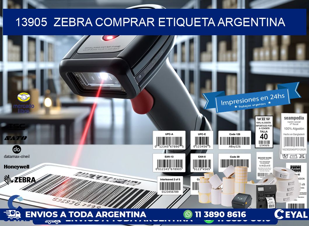 13905  ZEBRA COMPRAR ETIQUETA ARGENTINA