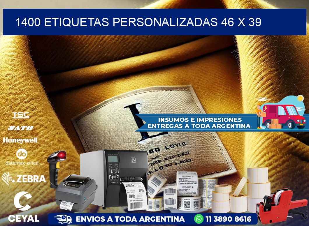 1400 ETIQUETAS PERSONALIZADAS 46 x 39