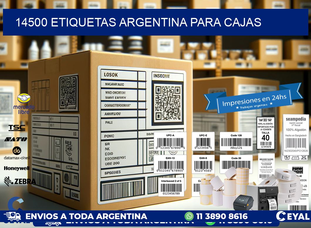 14500 ETIQUETAS ARGENTINA PARA CAJAS