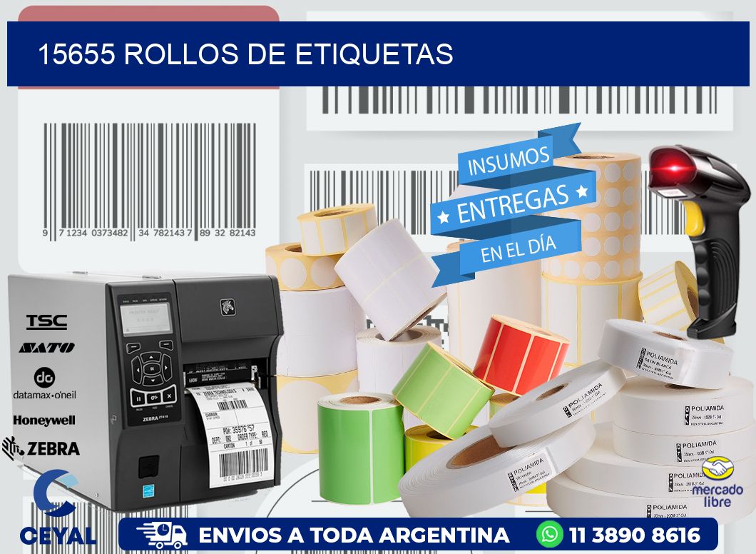 15655 ROLLOS DE ETIQUETAS