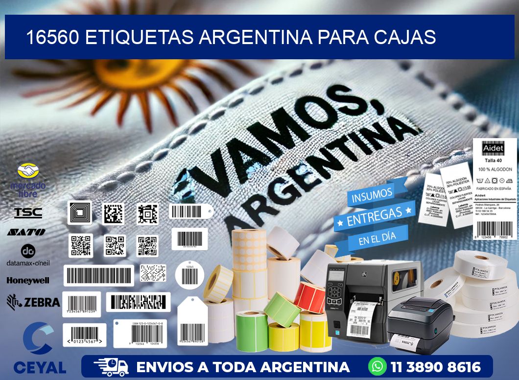 16560 ETIQUETAS ARGENTINA PARA CAJAS