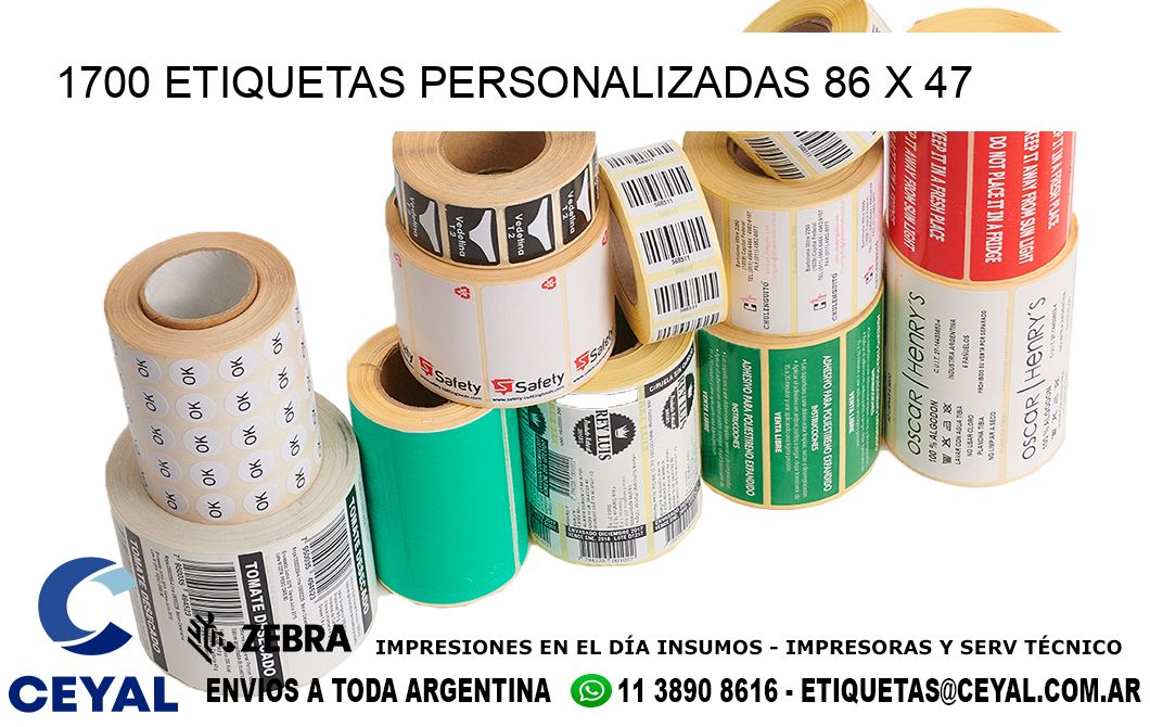 1700 ETIQUETAS PERSONALIZADAS 86 x 47