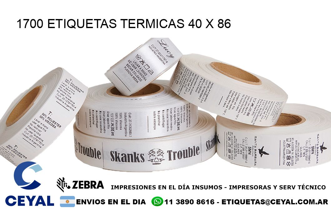 1700 ETIQUETAS TERMICAS 40 x 86