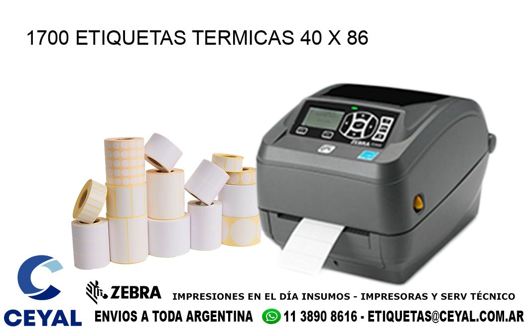 1700 ETIQUETAS TERMICAS 40 x 86