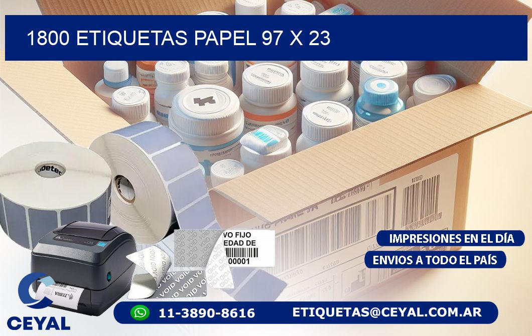 1800 ETIQUETAS PAPEL 97 x 23