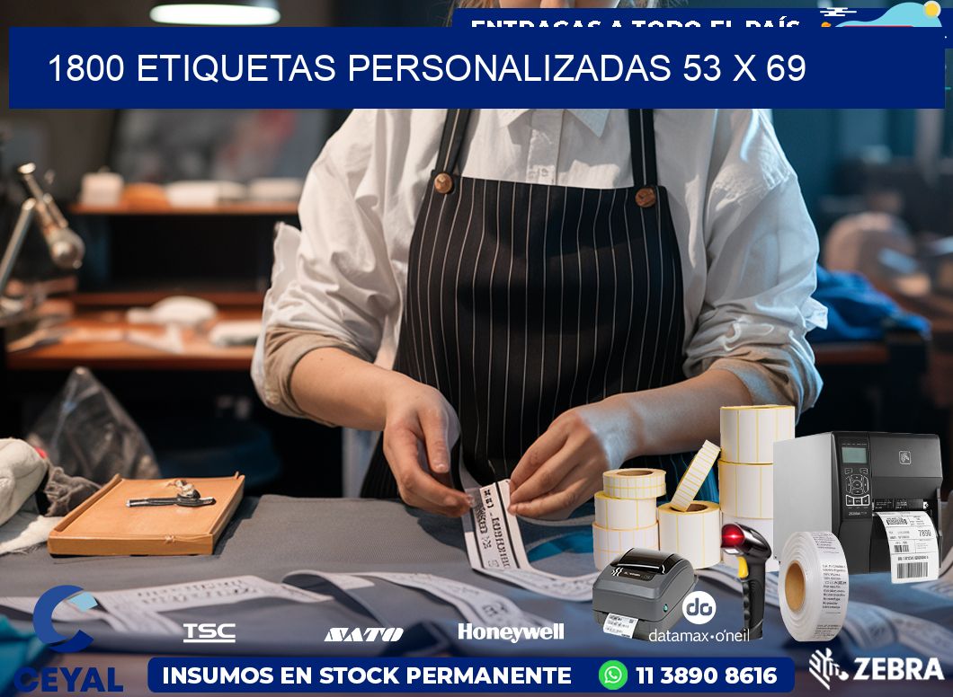 1800 ETIQUETAS PERSONALIZADAS 53 x 69