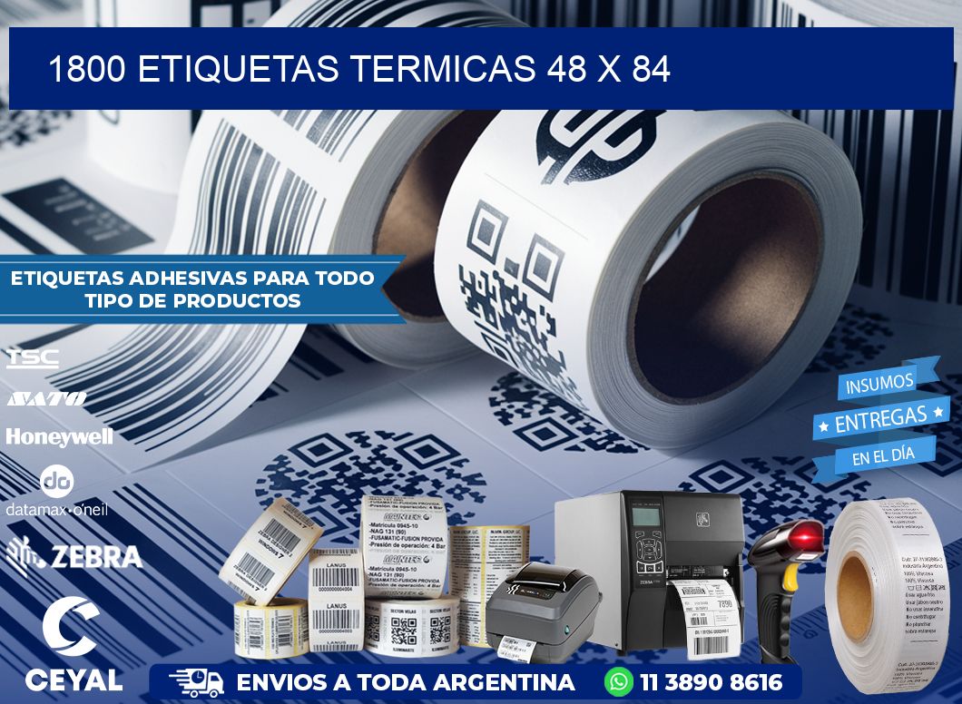 1800 ETIQUETAS TERMICAS 48 x 84