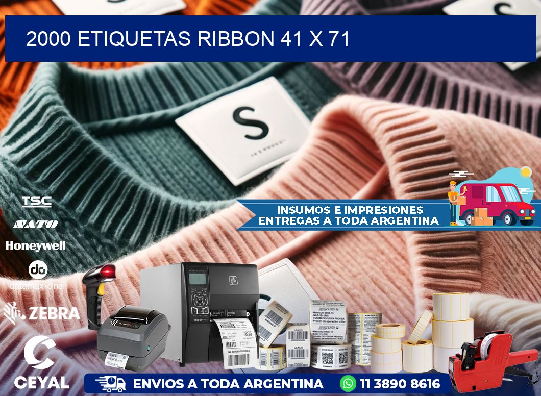 2000 ETIQUETAS RIBBON 41 x 71