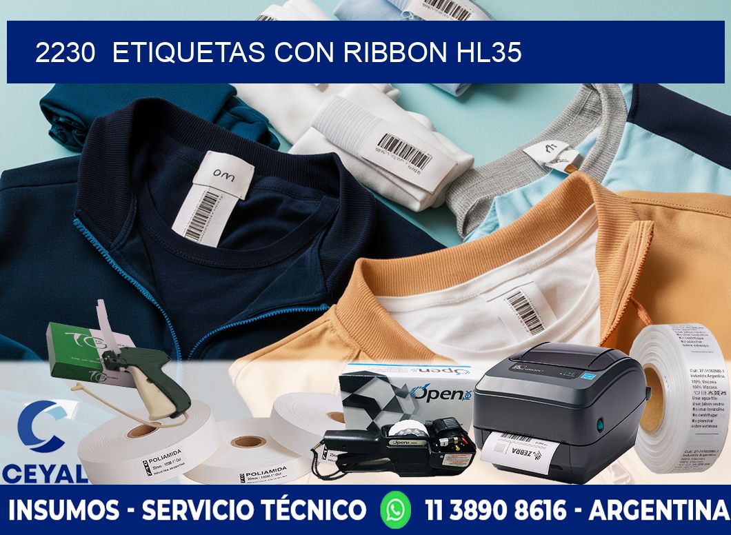 2230  ETIQUETAS CON RIBBON HL35