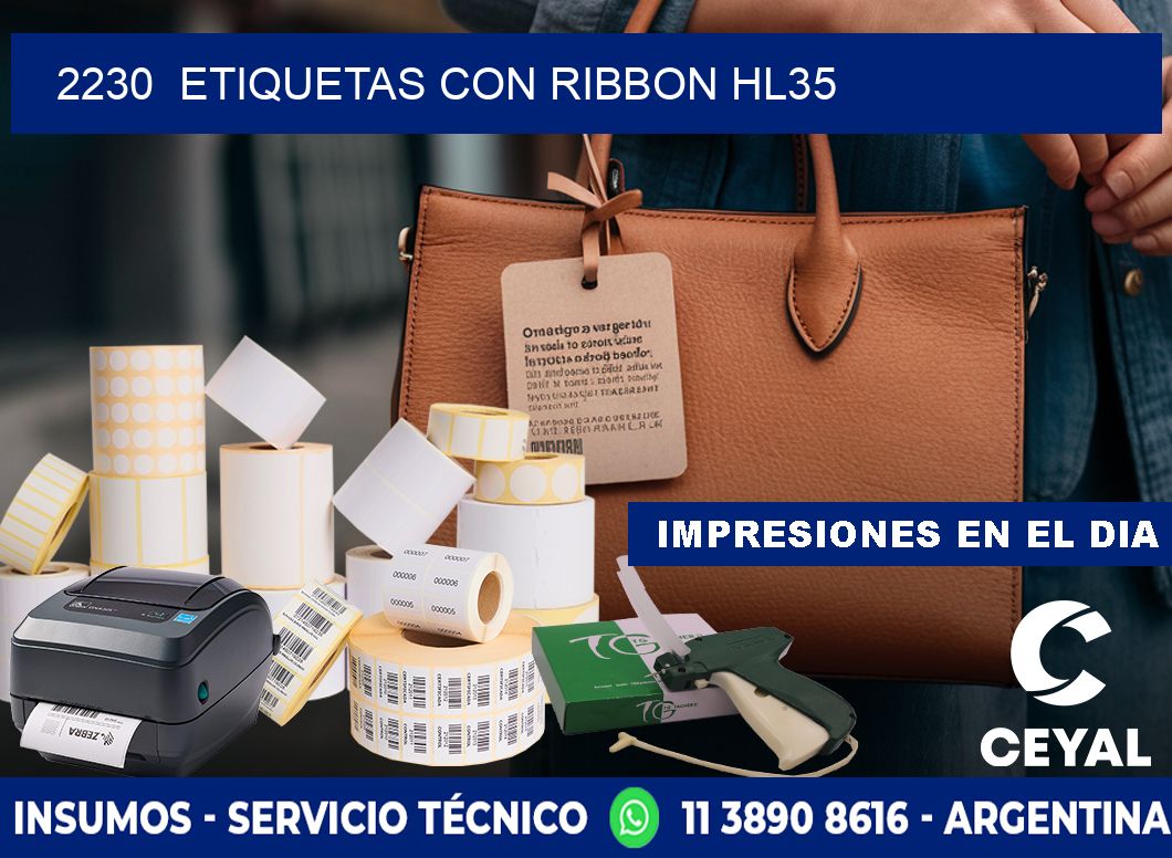 2230  ETIQUETAS CON RIBBON HL35