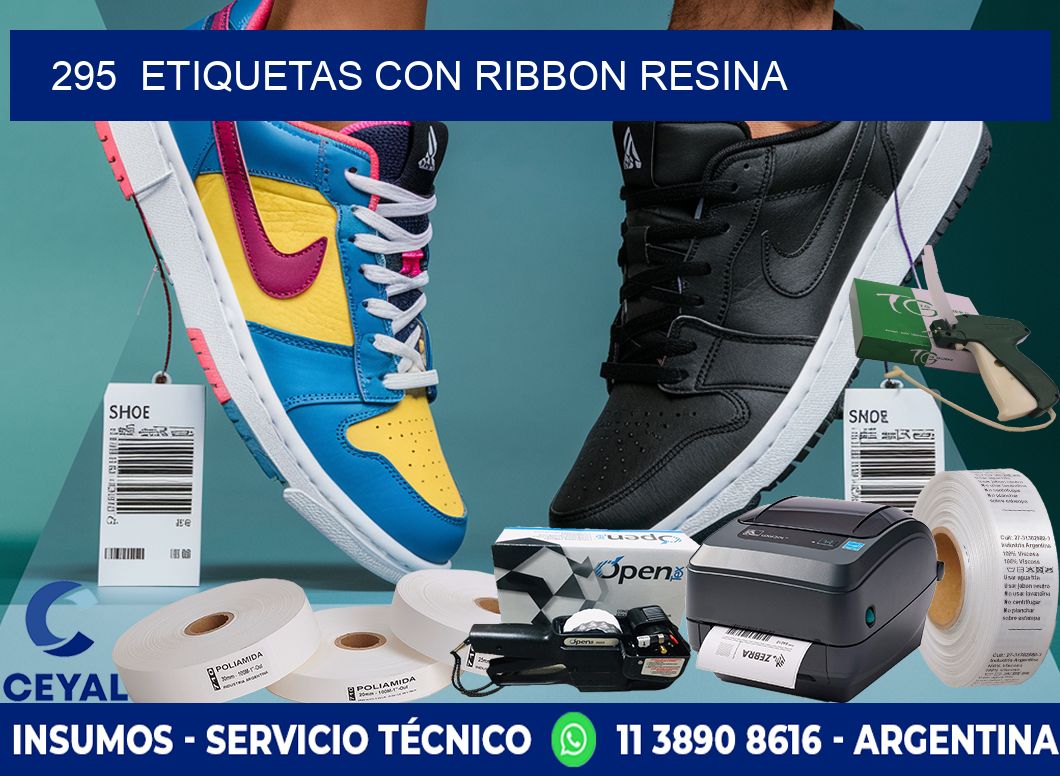 295  ETIQUETAS CON RIBBON RESINA