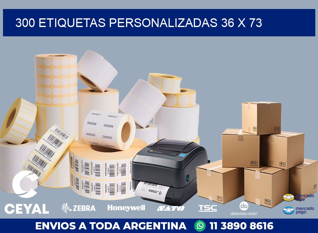 300 ETIQUETAS PERSONALIZADAS 36 x 73