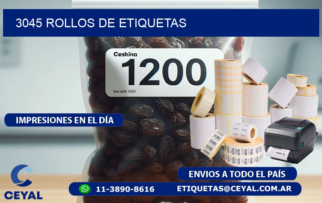 3045 ROLLOS DE ETIQUETAS