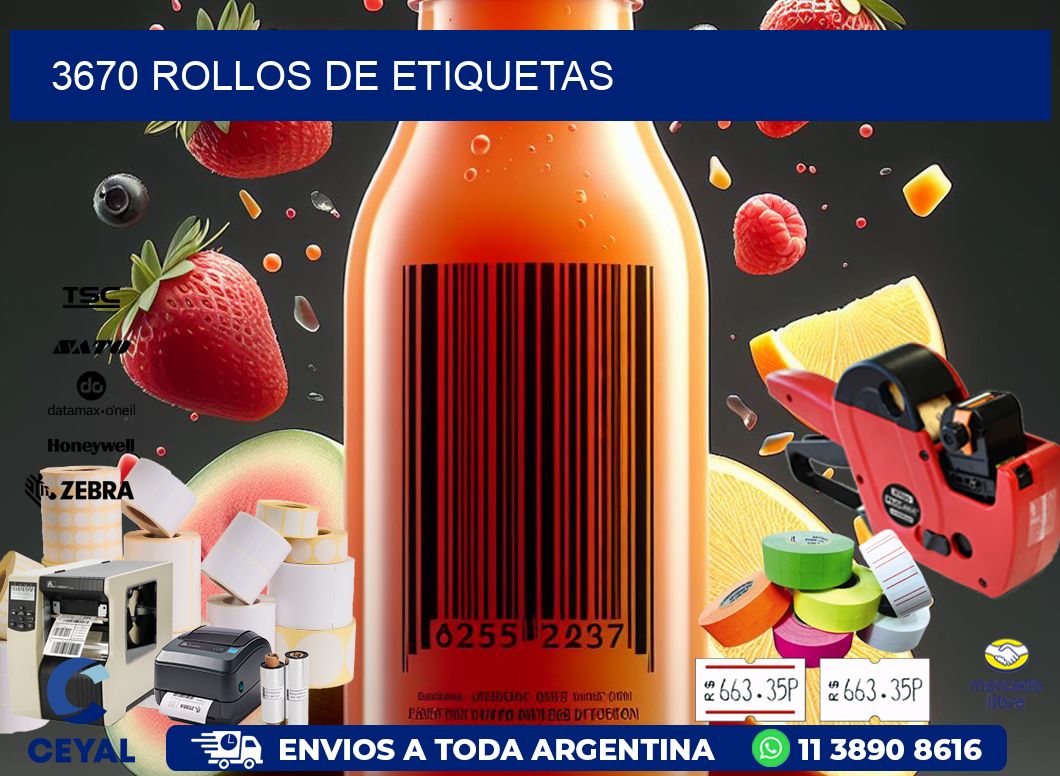 3670 ROLLOS DE ETIQUETAS