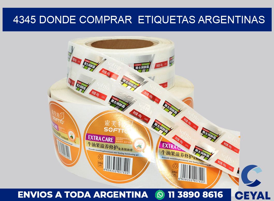 4345 DONDE COMPRAR  ETIQUETAS ARGENTINAS