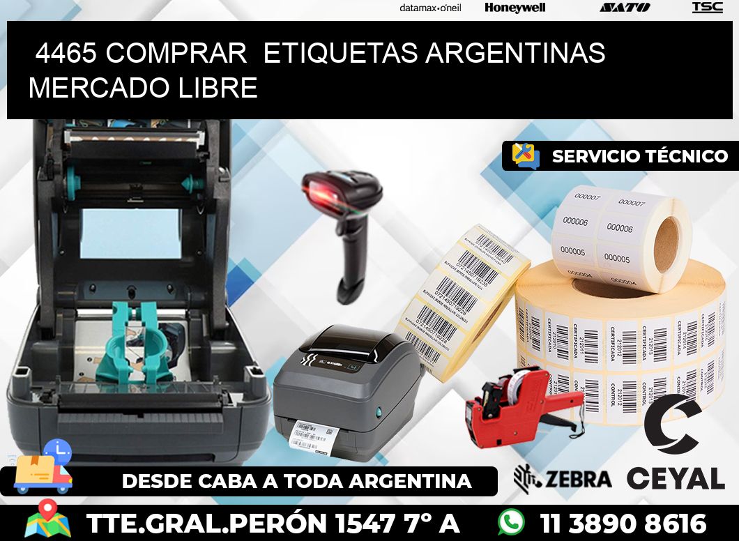 4465 COMPRAR  ETIQUETAS ARGENTINAS MERCADO LIBRE