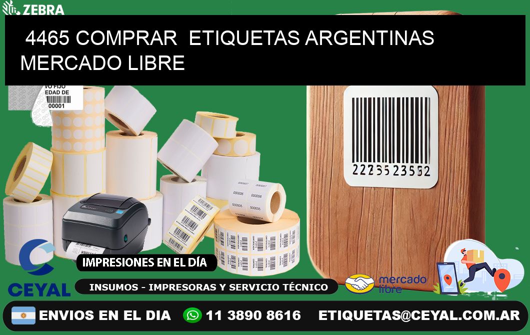 4465 COMPRAR  ETIQUETAS ARGENTINAS MERCADO LIBRE