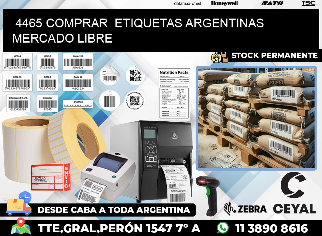 4465 COMPRAR  ETIQUETAS ARGENTINAS MERCADO LIBRE