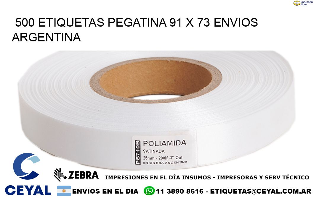 500 ETIQUETAS PEGATINA 91 x 73 ENVIOS ARGENTINA