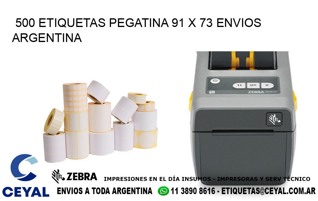 500 ETIQUETAS PEGATINA 91 x 73 ENVIOS ARGENTINA