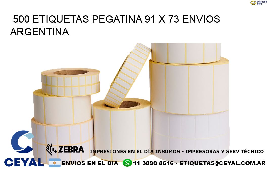 500 ETIQUETAS PEGATINA 91 x 73 ENVIOS ARGENTINA