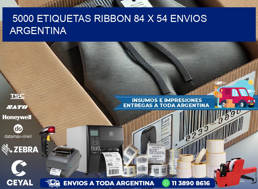 5000 ETIQUETAS RIBBON 84 x 54 ENVIOS ARGENTINA