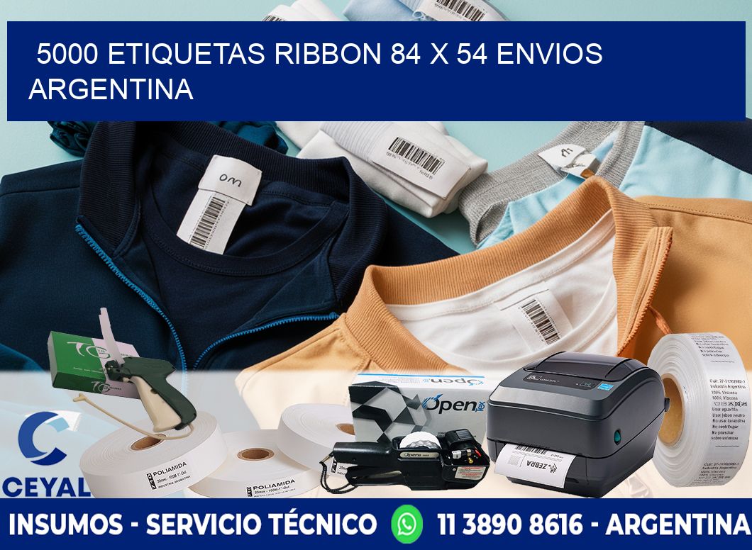 5000 ETIQUETAS RIBBON 84 x 54 ENVIOS ARGENTINA