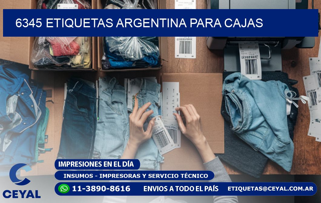 6345 ETIQUETAS ARGENTINA PARA CAJAS