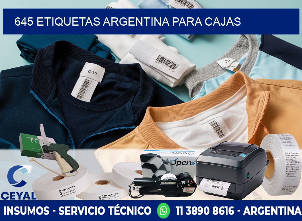 645 ETIQUETAS ARGENTINA PARA CAJAS