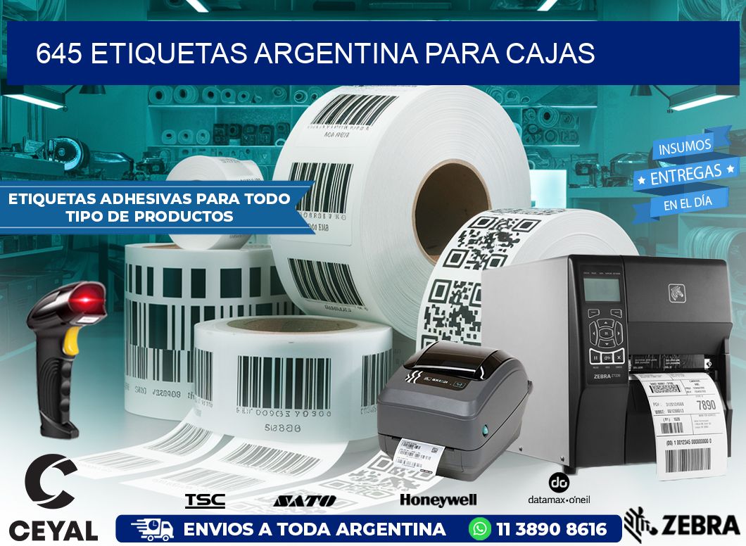 645 ETIQUETAS ARGENTINA PARA CAJAS