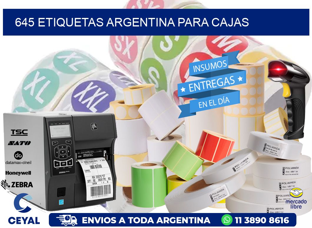 645 ETIQUETAS ARGENTINA PARA CAJAS