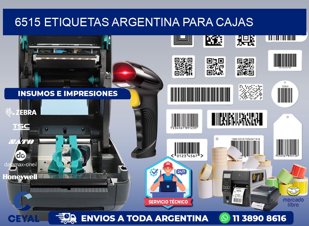 6515 ETIQUETAS ARGENTINA PARA CAJAS