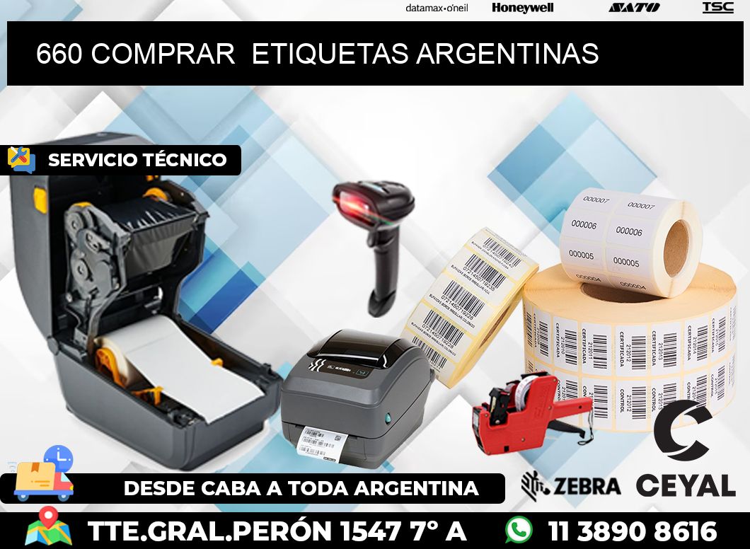 660 COMPRAR  ETIQUETAS ARGENTINAS