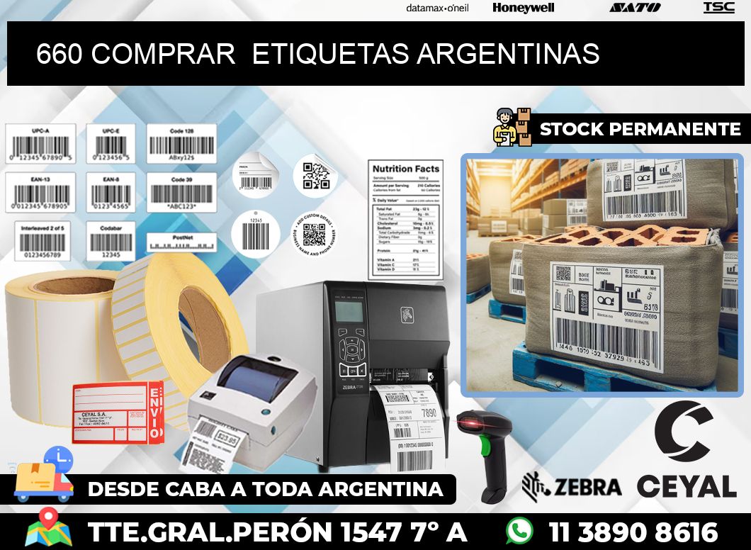 660 COMPRAR  ETIQUETAS ARGENTINAS