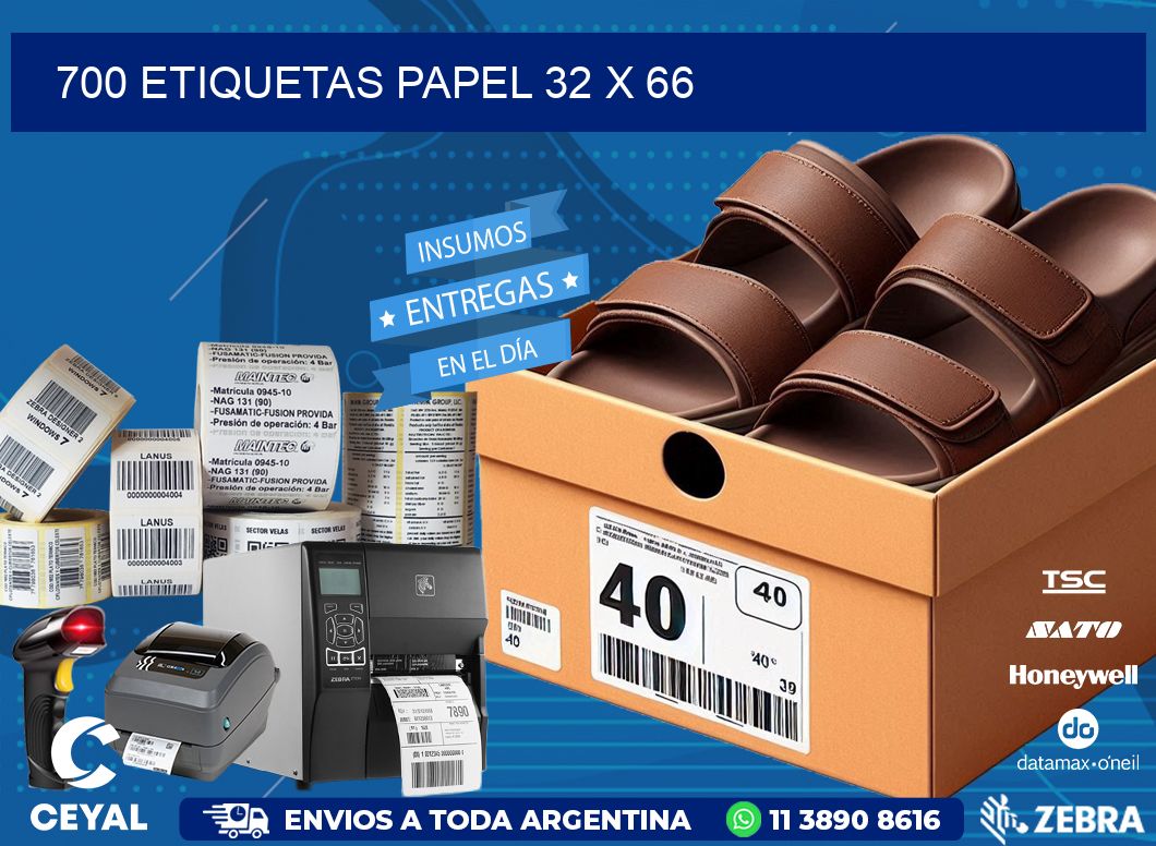 700 ETIQUETAS PAPEL 32 x 66