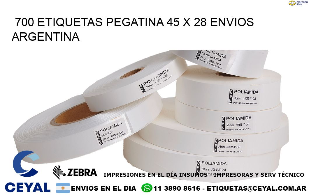 700 ETIQUETAS PEGATINA 45 x 28 ENVIOS ARGENTINA