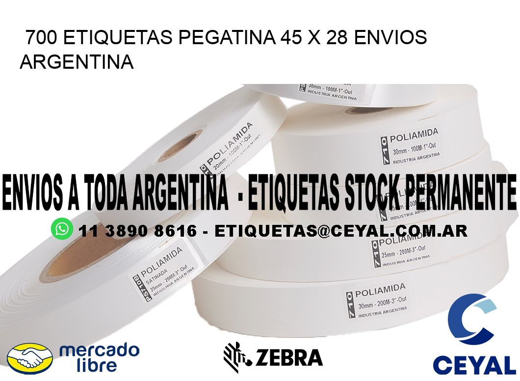 700 ETIQUETAS PEGATINA 45 x 28 ENVIOS ARGENTINA