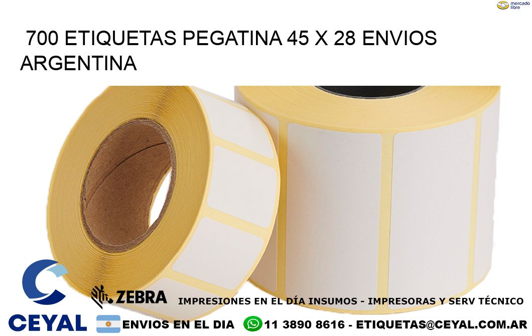 700 ETIQUETAS PEGATINA 45 x 28 ENVIOS ARGENTINA