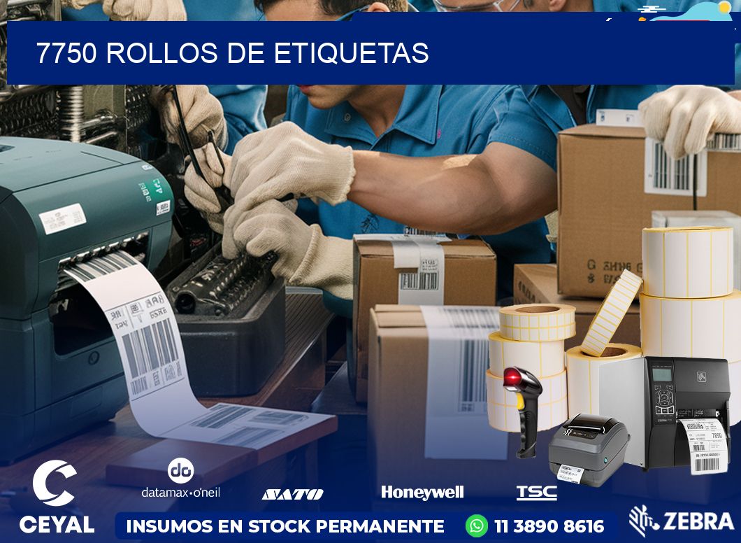 7750 ROLLOS DE ETIQUETAS