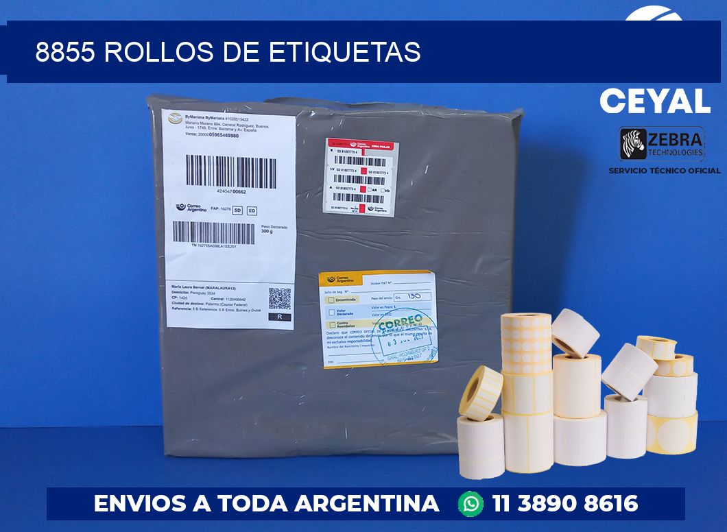 8855 ROLLOS DE ETIQUETAS