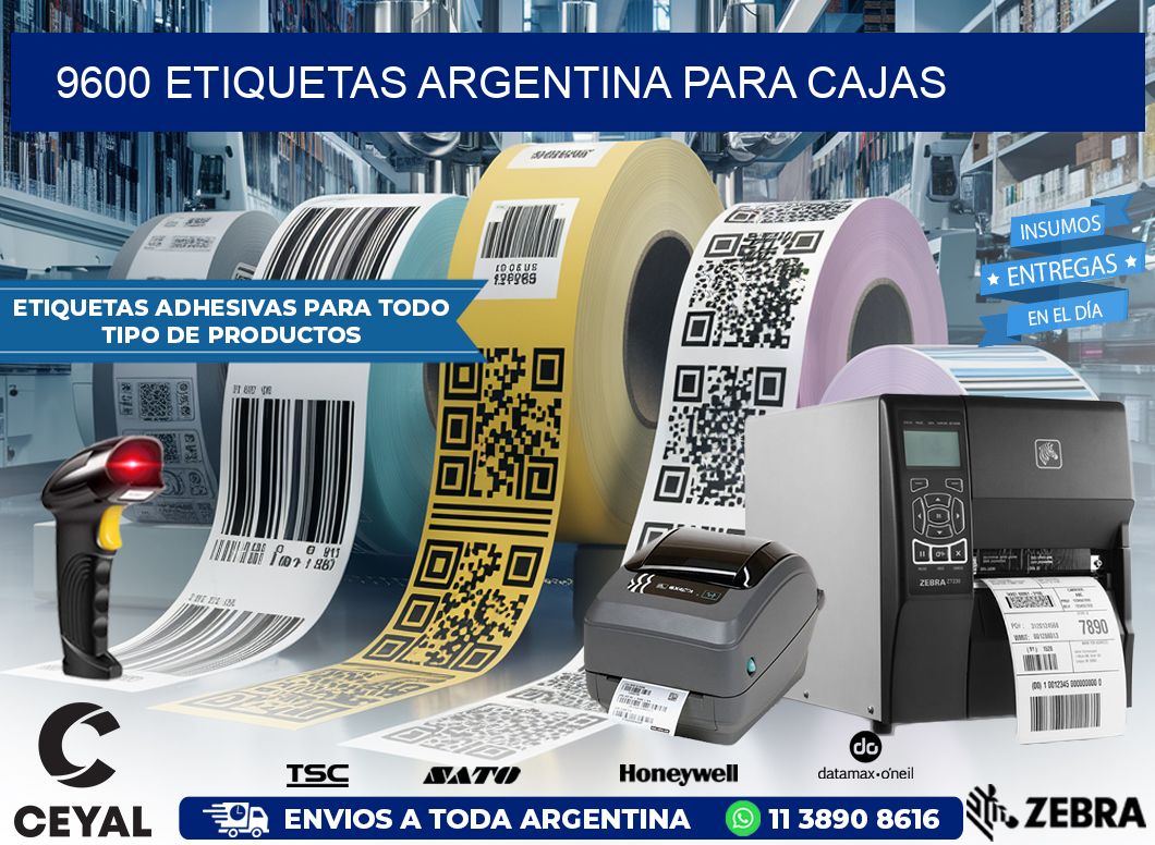 9600 ETIQUETAS ARGENTINA PARA CAJAS