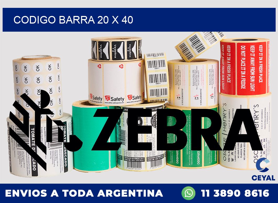 CODIGO BARRA 20 x 40