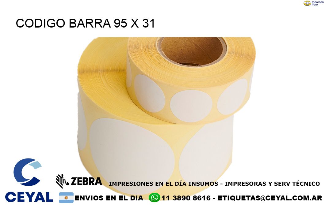 CODIGO BARRA 95 x 31