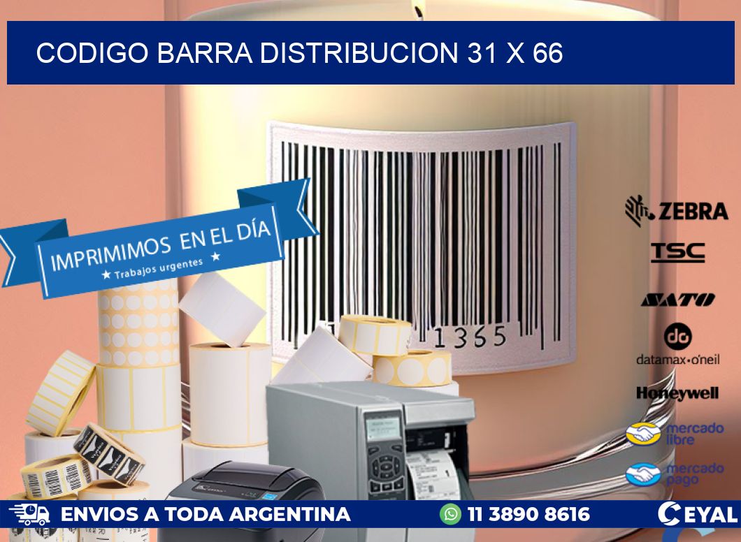 CODIGO BARRA DISTRIBUCION 31 x 66